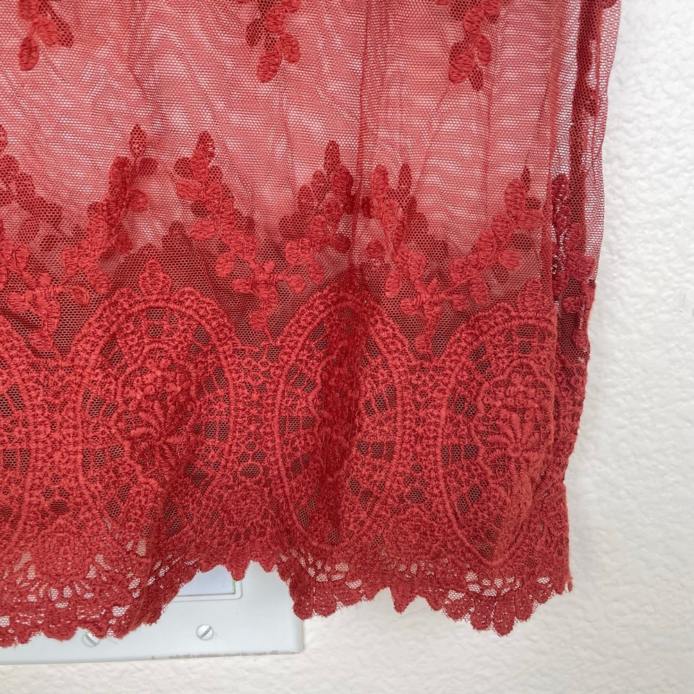 Womens‎ Top Sz S Sheer Lace Dark Fairy Whimsigoth Mesh Delicate Witchy Layering - Picture 3 of 6